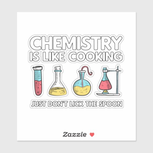 Chemie is als koken sticker (Vel)