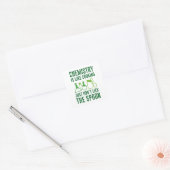 Chemie is als koken vierkante sticker (Envelop)