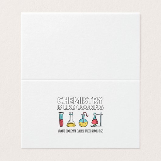 Chemie is als koken visitekaartje (Buitenkant ongevouwen)