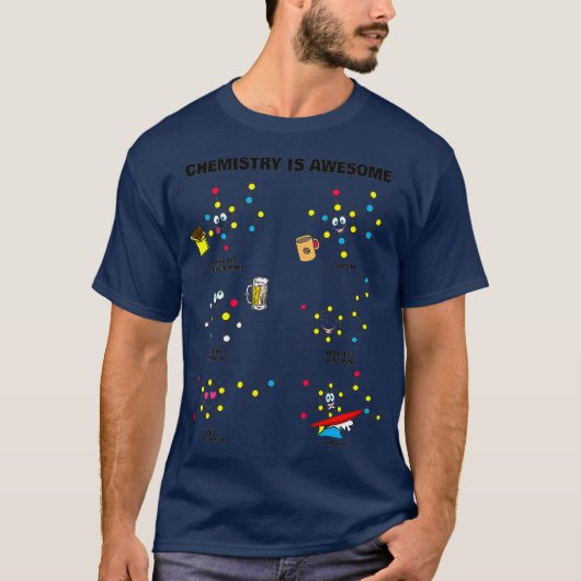 Chemie is Geweldige Funny Kawaii Chemistry T-shirt (Voorkant)