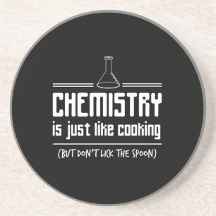 Chemie is koken zandsteen onderzetter
