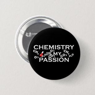 chemie is mijn passie ronde button 5,7 cm
