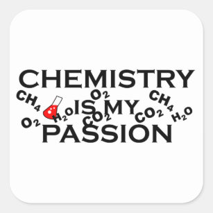 chemie is mijn passie vierkante sticker