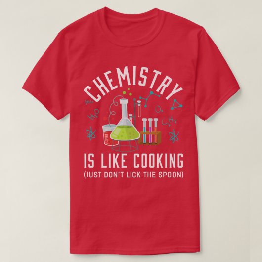 Chemie is net als cokeschemie Joke T-shirt (Design voorkant)