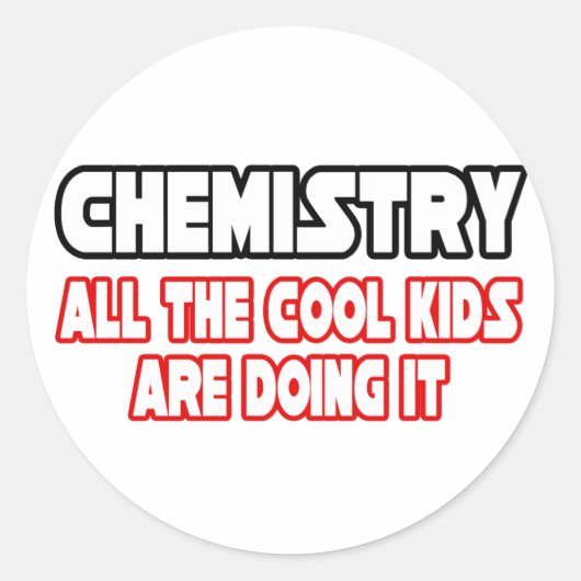 Chemie... Koel Kind Ronde Sticker (Voorkant)