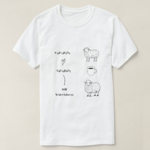 Chemie Koffie Cafeïne Molecuul Schaap T-Shirt 
