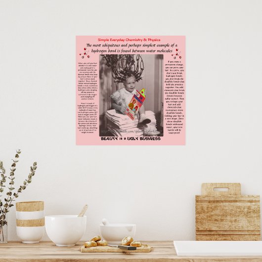 "Chemie & krullen" Poster (Keuken)