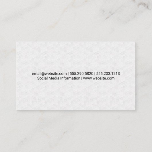 Chemie Lab Beak apparatuur | wetenschap Visitekaartje (Achterkant)