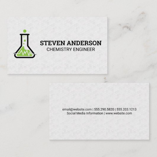 Chemie Lab Beak apparatuur | wetenschap Visitekaartje (Voorkant / Achterkant)