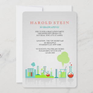 Chemie Lab Graduatied Invitatie Kaart