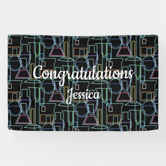 Chemie Lab Lijnen Spandoek (Horizontaal)