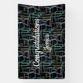 Chemie Lab Lijnen Spandoek (Verticaal)