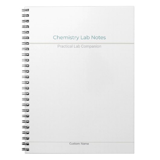 Chemie Lab-notities – Aangepaste naam Notitieboek (Voorkant)