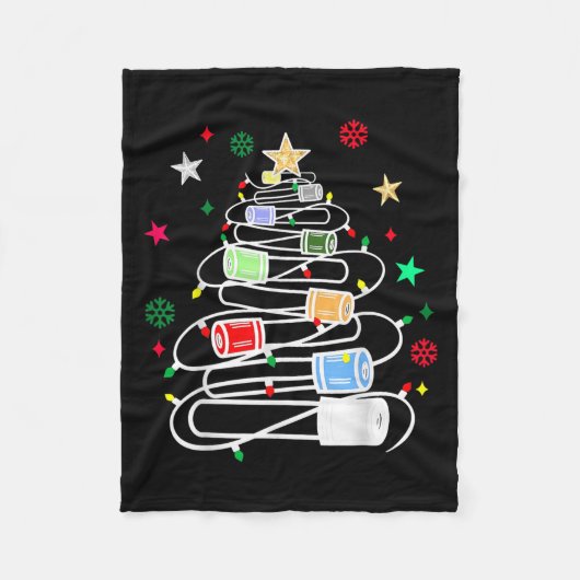 Chemie Lab Wetenschapper Flebotomist Kersttest Fleece Deken (Voorkant)