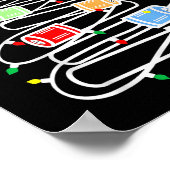 Chemie Lab Wetenschapper Flebotomist Kersttest Poster (Hoek)