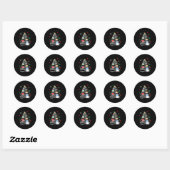 Chemie Lab Wetenschapper Flebotomist Kersttest Ronde Sticker (Vel)