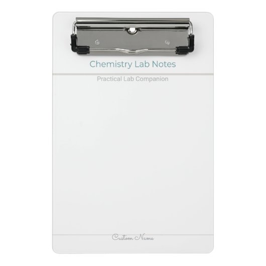 Chemie Labnotities – Aangepaste Naam Mini Klembord (Voorkant)