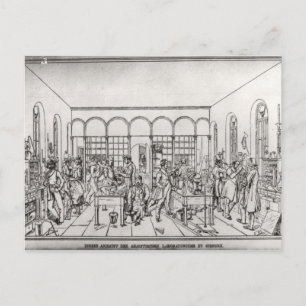 Chemie laboratorium van Baron Justus von Liebig Briefkaart