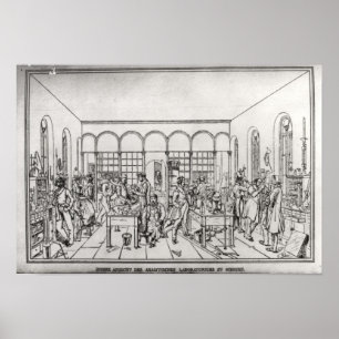Chemie laboratorium van Baron Justus von Liebig Poster
