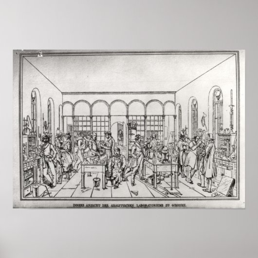 Chemie laboratorium van Baron Justus von Liebig Poster (Voorkant)