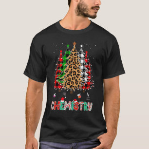 Chemie Leopard Red White Green Pset Kerstmis T-shirt