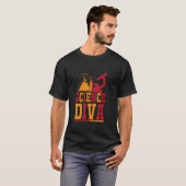 Chemie Microscopen Science Diva Vrouw STEM T-shirt (Voorkant volledig)