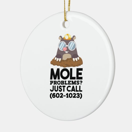 Chemie - Mole problemen Keramisch Ornament (Links)