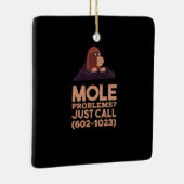 Chemie - Mole problemen Keramisch Ornament (Rechts)