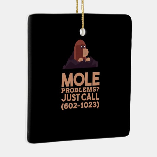 Chemie - Mole problemen Keramisch Ornament (Rechts)