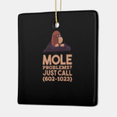 Chemie - Mole problemen Keramisch Ornament (Links)