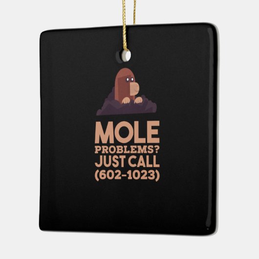 Chemie - Mole problemen Keramisch Ornament (Links)