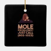 Chemie - Mole problemen Keramisch Ornament (Achterkant)