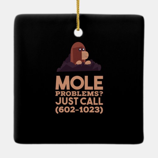 Chemie - Mole problemen Keramisch Ornament (Achterkant)