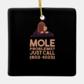 Chemie - Mole problemen Keramisch Ornament (Voorkant)