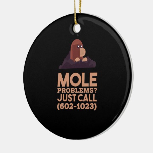 Chemie - Mole problemen Keramisch Ornament (Links)