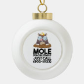 Chemie - Mole problemen Keramische Bal Ornament (Voorkant)