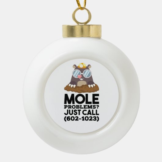 Chemie - Mole problemen Keramische Bal Ornament (Voorkant)
