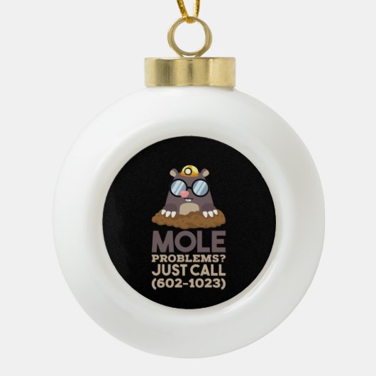 Chemie - Mole problemen Keramische Bal Ornament (Voorkant)