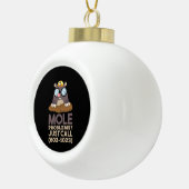 Chemie - Mole problemen Keramische Bal Ornament (Rechts)