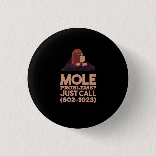Chemie - Mole problemen Ronde Button 3,2 Cm (Voorkant)