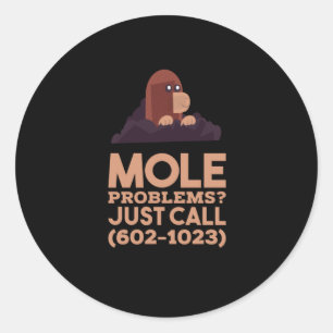 Chemie - Mole problemen Ronde Sticker