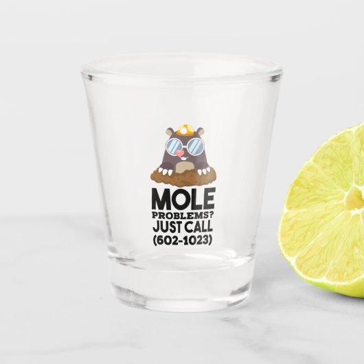 Chemie - Mole problemen Shot Glas (Voorkant)