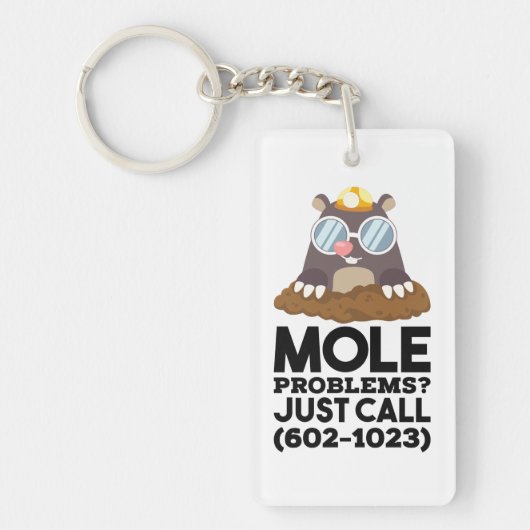 Chemie - Mole problemen Sleutelhanger (Voorkant)