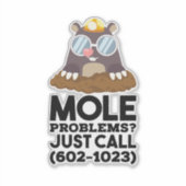 Chemie - Mole problemen Sticker (Voorkant)