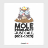 Chemie - Mole problemen Sticker (Vel)