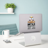 Chemie - Mole problemen Sticker (Laptop op bureau)
