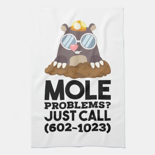 Chemie - Mole problemen Theedoek (Verticaal)