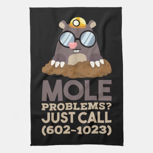 Chemie - Mole problemen Theedoek (Verticaal)