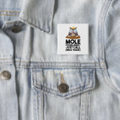 Chemie - Mole problemen Vierkante Button 5,1 Cm (In situ)