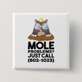 Chemie - Mole problemen Vierkante Button 5,1 Cm (Voorkant)